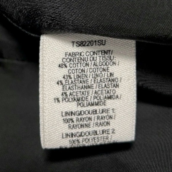 Derek Lam 10 Crosby Black Blue Pinstripe Blazer Jacket Womens Size 4 - Picture 6 of 7